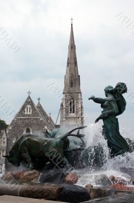 Gefion fountain. Copenhagen, Denmark.