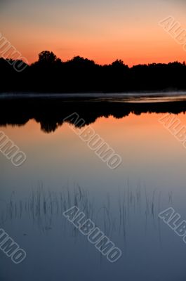 Sunset on a lake