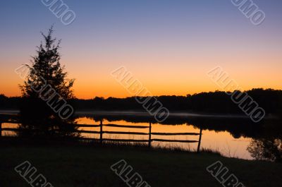 Sunset on a lake