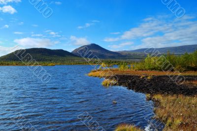 Lake and mountains
