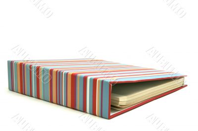 multi-coloured striped album