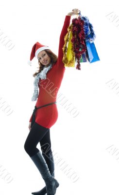 Beautiful woman with gift