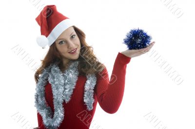 Beautiful woman with gift