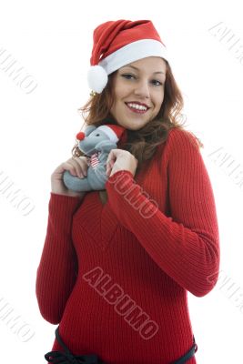 Beautiful woman with gift