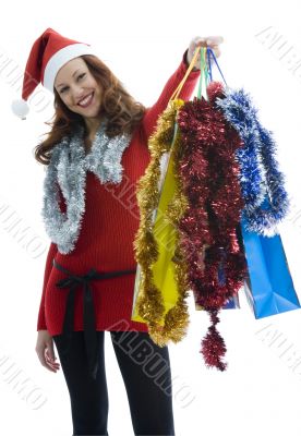 Beautiful woman with gift