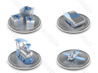 set of fun icons