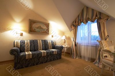 sofa and  window