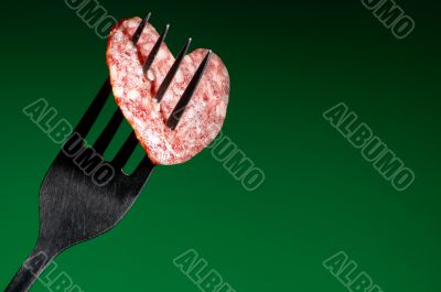 sausage in the form of heart