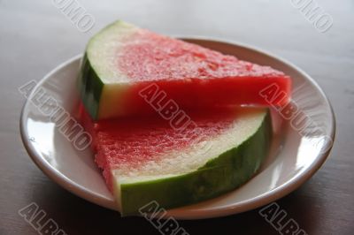 Sliced watermelon