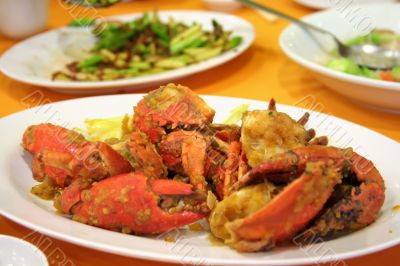 Fried crabs