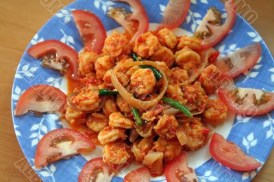 Spicy prawns