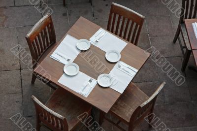 Restaurant overhead view