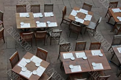 Restaurant overhead view