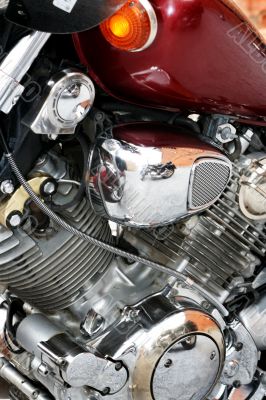 engine of a motorcycle
