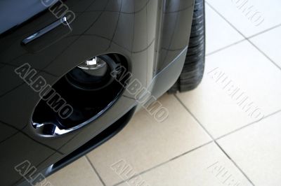 black sports car