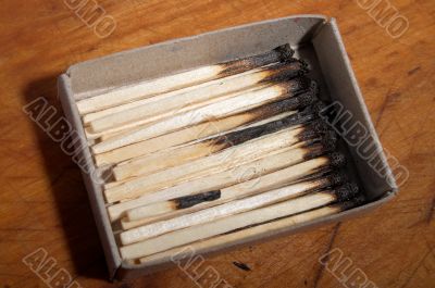 burnt matches