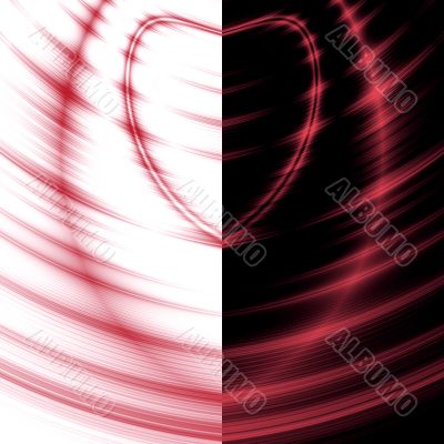 red waves of heart
