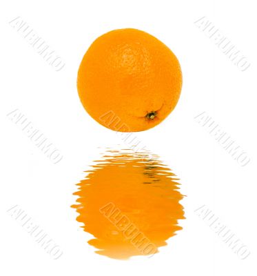 orange over water
