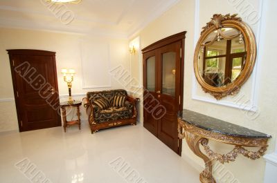 room with a mirror