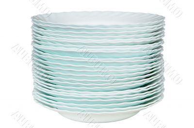 white plates