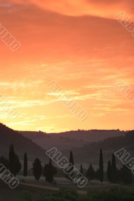 Sunrise in Tuscany