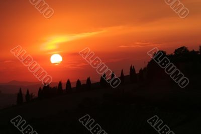 Sunset in Tuscany