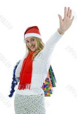 Beautiful woman with gift