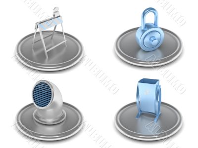 set of industrial icons