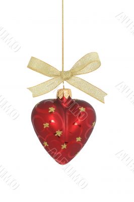 Christmas ball isolated / with clipping path / heart