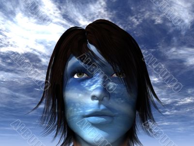 blue
