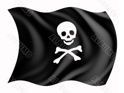 Black piracy flag.