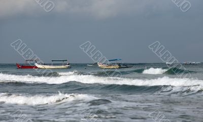 Boats in the ocean