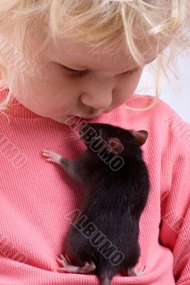 baby with rat