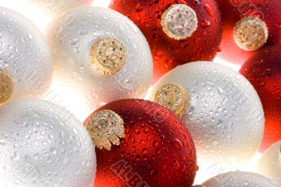 Christmas ornament with water drops detail