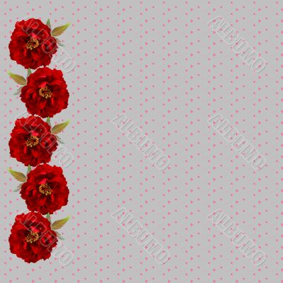 Border from florets