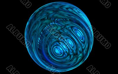 blue bauble planet