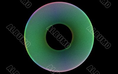 Green eye iris abstract