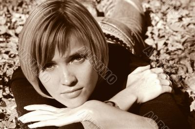 Girl lying