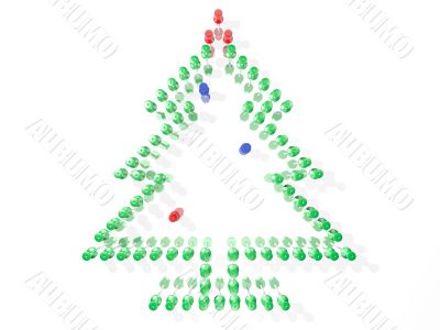 Colored plastic pushpins