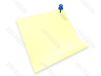 Colored plastic pushpins with sticker