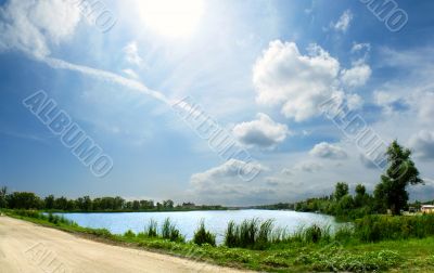 panorama of the lake