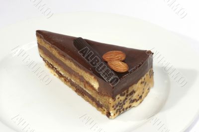 almond cake with chocolate