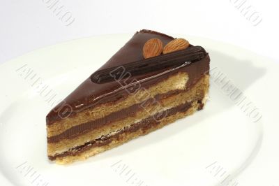 almond cake with chocolate