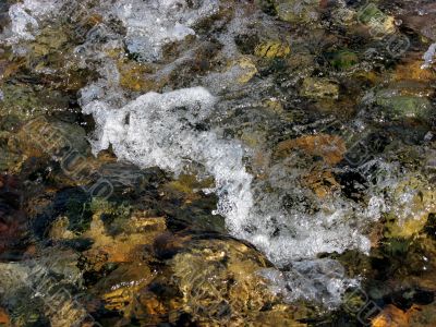 Fast stream of water