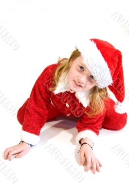little girl as naughty santa