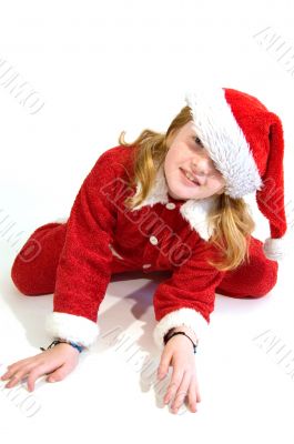 little girl as santa