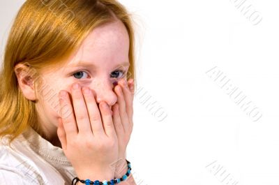 little girl surprised