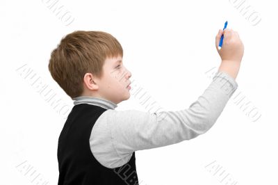 schoolboy with pen