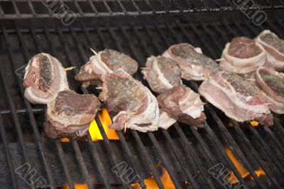 Steaks on Grill