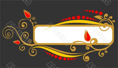yellow floral frame